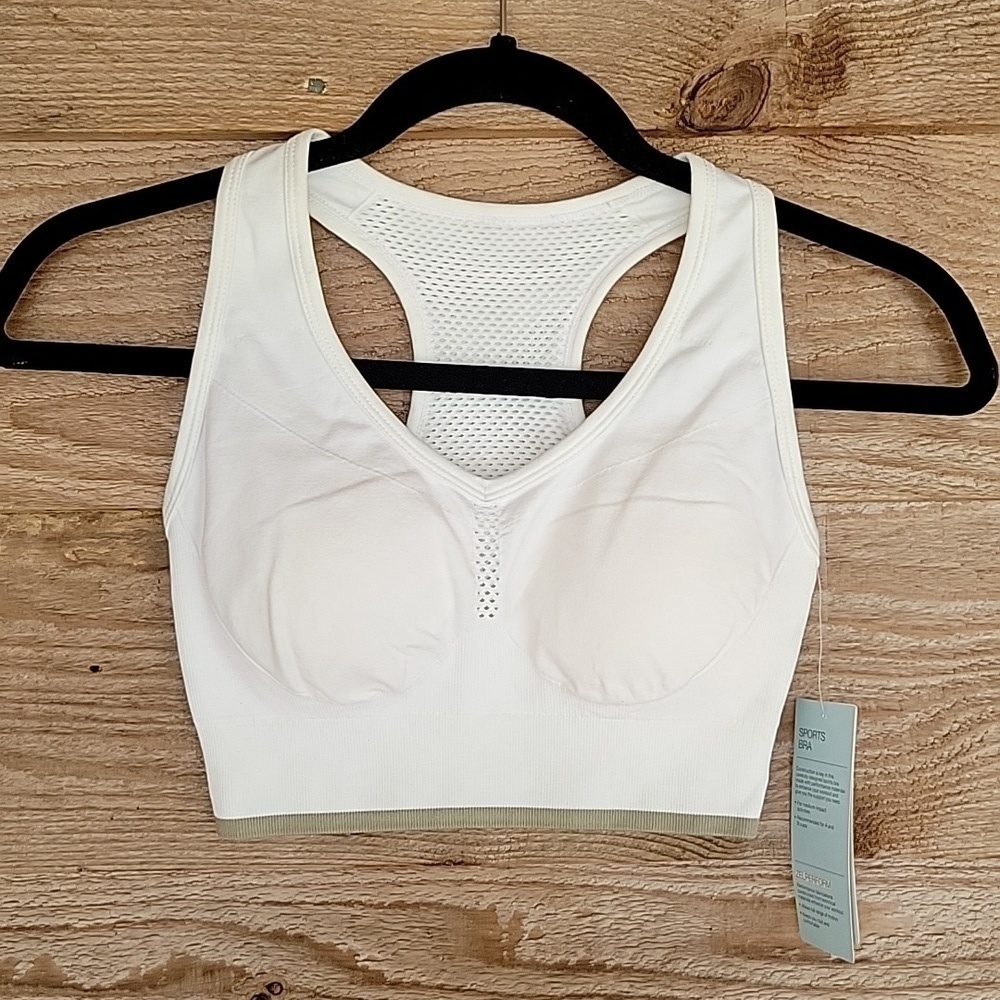 Zella Size XSmall White Sports Bra NWT